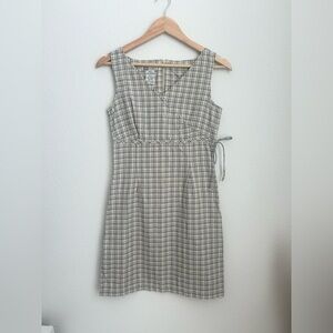 Faded Glory Vintage Plaid Cotton Mini Dress - Small